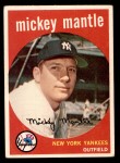 1959 Topps #10 Mickey Mantle Front Thumbnail