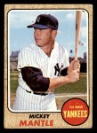 1968 Topps #280 Mickey Mantle Front Thumbnail