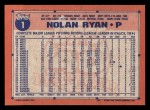 1991 Topps #1  Nolan Ryan  Back Thumbnail