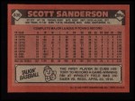1986 Topps #406  Scott Sanderson  Back Thumbnail