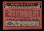1986 Topps #682  Junior Ortiz  Back Thumbnail