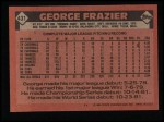 1986 Topps #431  George Frazier  Back Thumbnail