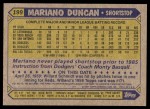 1987 Topps #199  Mariano Duncan  Back Thumbnail