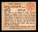 1950 Bowman #58  Carl Furillo  Back Thumbnail