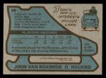 1979 Topps #96  John Van Boxmeer  Back Thumbnail
