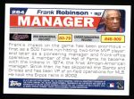 2004 Topps #284  Frank Robinson  Back Thumbnail