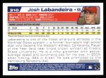 2004 Topps #310   -  Josh Labandeira First Year Back Thumbnail