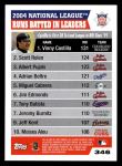 2005 Topps #346   -  Vinny Castilla / Scott Rolen / Albert Pujols NL RBI Leaders Back Thumbnail