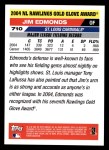 2005 Topps #710   -  Jim Edmonds Golden Glove Back Thumbnail