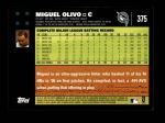 2007 Topps #375  Miguel Olivo  Back Thumbnail