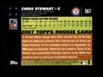 2007 Topps #567  Chris Stewart  Back Thumbnail