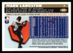 1996 Topps #423  Mark Langston  Back Thumbnail