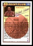 1992 Topps #206   -  Michael Adams 50 Point Club Back Thumbnail