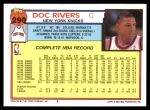 1992 Topps #290  Doc Rivers  Back Thumbnail