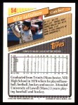 1993 Topps #54  Mike LaValliere  Back Thumbnail