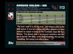 2007 Topps #113  Anquan Boldin  Back Thumbnail
