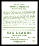 1933 Goudey Reprint #105  Barney Friberg  Back Thumbnail