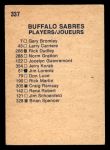 1974 O-Pee-Chee NHL #337   Sabres Team Back Thumbnail