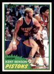 1981 Topps #80 MW Kent Benson  Front Thumbnail