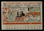 1956 Topps #30 Jackie Robinson Back Thumbnail