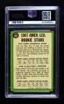 1967 Topps #569 - Rod Carew / Hank Allen A.L. Rookies Back Thumbnail