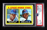 1967 Topps #569 - Rod Carew / Hank Allen A.L. Rookies Front Thumbnail