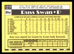 1990 Topps Traded #121 T Russ Swan  Back Thumbnail
