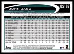 2012 Topps Update #187  John Jaso  Back Thumbnail