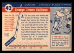 1954 Topps #42  George Sullivan  Back Thumbnail