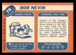 1968 Topps #76  Bob Nevin  Back Thumbnail