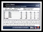 2009 Topps #216  Julius Jones  Back Thumbnail