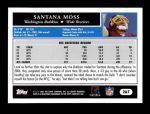 2005 Topps #267  Santana Moss  Back Thumbnail