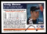 1995 Topps #449  Andy Benes  Back Thumbnail