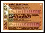 1995 Topps #639  Marty Cordova  Back Thumbnail