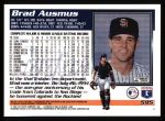 1995 Topps #595  Brad Ausmus  Back Thumbnail