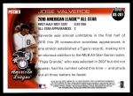 2010 Topps Update #281  Jose Valverde  Back Thumbnail