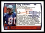 1999 Topps #52  Tony Simmons  Back Thumbnail