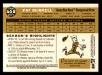 2009 Topps Heritage #658  Pat Burrell  Back Thumbnail