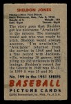 1951 Bowman #199  Sheldon Jones  Back Thumbnail
