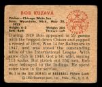 1950 Bowman #5  Bob Kuzava  Back Thumbnail