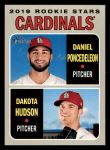 2019 Topps Heritage #96   -  Dakota Hudson / Daniel Poncedeleon Cardinals Rookie Stars Front Thumbnail