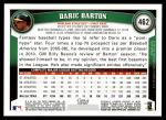 2011 Topps #462  Daric Barton  Back Thumbnail