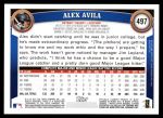 2011 Topps #497  Alex Avila  Back Thumbnail