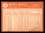 1964 Topps #50 Mickey Mantle Back Thumbnail