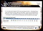 2016 Topps #281  Alex Dickerson  Back Thumbnail