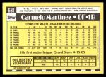 1990 Topps Traded #68 T Carmelo Martinez  Back Thumbnail