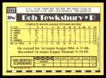 1990 Topps Traded #122 T Bob Tewksbury  Back Thumbnail