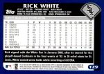 2003 Topps Traded #29 T Rick White  Back Thumbnail
