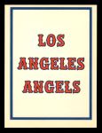 1961 Fleer Team Logo Decals   Los Angeles Angels Front Thumbnail