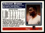 1995 Topps #145  Vincent Brown  Back Thumbnail
